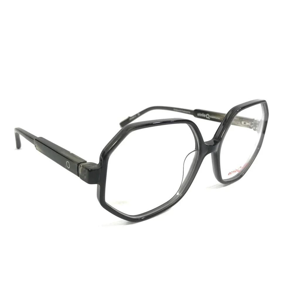 Etnia Barcelona Eyeglasses Frames STELE BK Black Geometric Heptagonal 56-16-138
